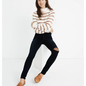 Madewell | 10" High-Rise Skinny Jeans  Knee-Rip Edition Size 27
